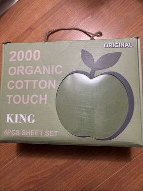 Organic Cotton Touch King Sheet Set - Sage Green